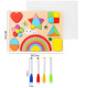 Доска детская, +деревянная рамка-вкладыш «Цвета и фигуры» +4 маркера 380618 (36)