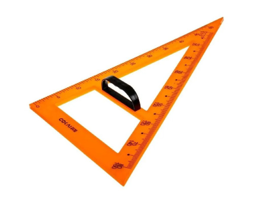 Triunghi pentru tabla 50cm, cu suport, dreptunghiular, plastic Triunghi pentru tabla 50cm, cu suport, dreptunghiular, plastic