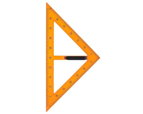 Triunghi pentru tabla 40cm, cu suport, isoscel, plastic