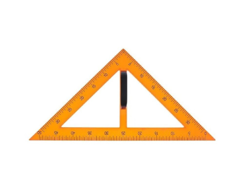 Triunghi pentru tabla 40cm, cu suport, isoscel, plastic