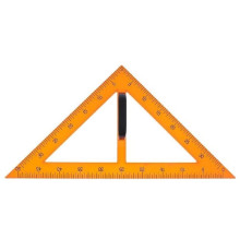 Triunghi pentru tabla 40cm, cu suport, isoscel, plastic