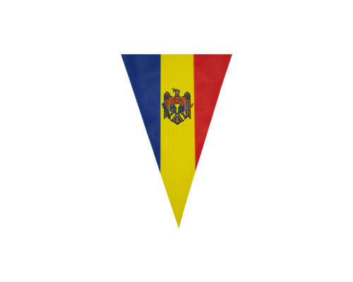 Флаг-гирлянда, треугольный, 20х30см. Молдова (полиэстер 110г),