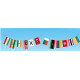 Steagulet decorativ dreptunghiular, 20x30cm. albastru (poliester 110g)