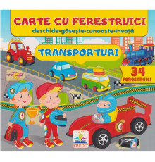 Carte cu ferestruici. Transporturi. 34 ferestruici. N*7658