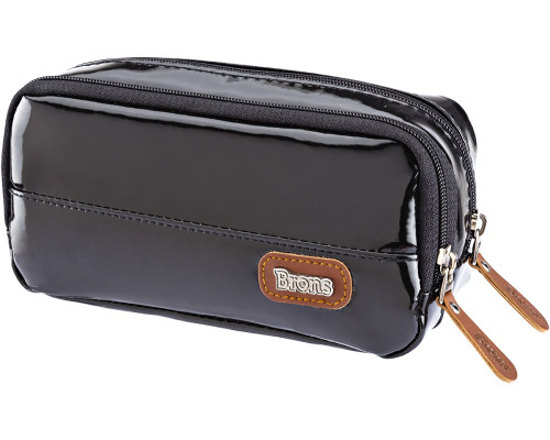 Пенал 2 отделения, эко-кожа лак, ассорти BR-3245 (24)