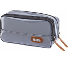 Пенал 2 отделения, эко-кожа лак, ассорти BR-3245 (24)