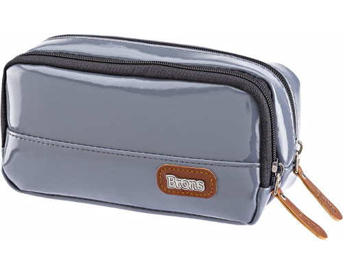 Пенал 2 отделения, эко-кожа лак, ассорти BR-3245 (24)