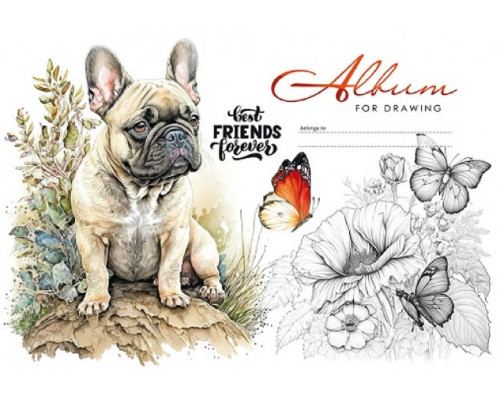 Album pentru desen, A4, 12foi, pe capse, 100g, perforare, diz.23037 Album pentru desen, A4, 12foi, pe capse, 100g, perforare, diz.23037