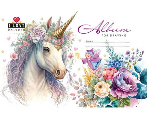 Album pentru desen, A4, 12foi, pe capse, 100g, perforare, diz.23039