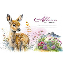 Album pentru desen, A4, 24 foi, pe capse, 100g, perforare, diz.23046