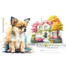 Album pentru desen, A4, 24 foi, pe capse, 100g, perforare, diz.23047