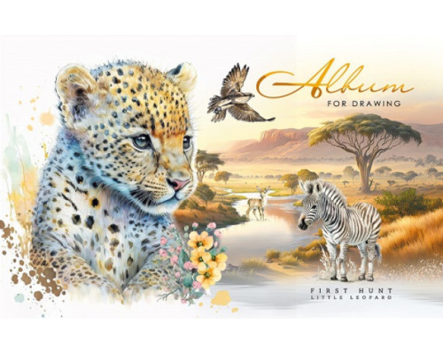 Album pentru desen, A4, 30 foi, pe capse, 100g, perforare, diz.23050