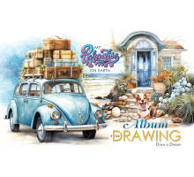 Альбом для рисования, A4, 30 л., на скобе, 100г, перфорация, диз.24155