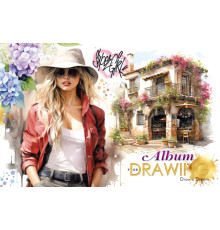 Album pentru desen, A4, 30 foi, pe capse, 100g, perforare, diz.24156