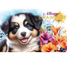 Album pentru desen, A4, 30 foi, pe capse, 100g, perforare, diz.24157