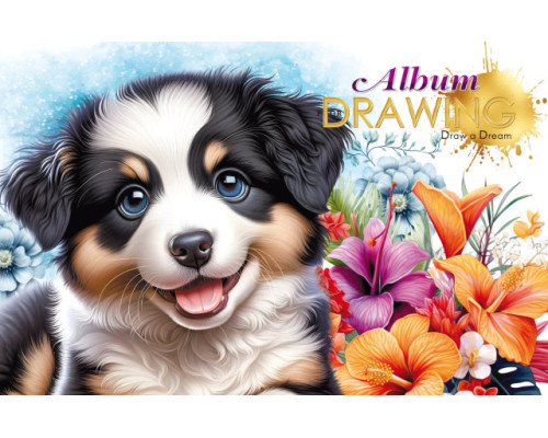 Album pentru desen, A4, 30 foi, pe capse, 100g, perforare, diz.24157