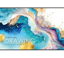 Альбом для рисования, A4, 40 л., на скобе, 100г, перфорация, диз.23055