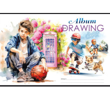 Album pentru desen, A4, 40 foi, pe capse, 100g, perforare, diz.24133