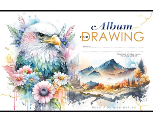 Album pentru desen, A4, 40 foi, pe capse, 100g, perforare, diz.24134