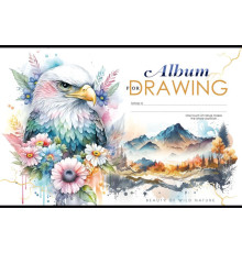 Album pentru desen, A4, 40 foi, pe capse, 100g, perforare, diz.24134