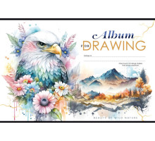 Album pentru desen, A4, 40 foi, pe capse, 100g, perforare, diz.24134