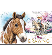 Album pentru desen, A4, 40 foi, pe capse, 100g, perforare, diz.24135