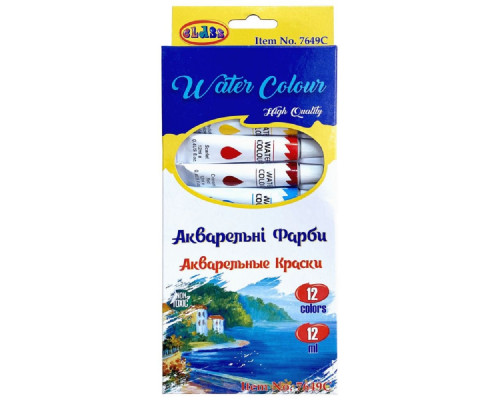 Acuarela 12 culori, in tuburi 12ml., 7649 CLASS (12/60)