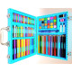 Set rechizite de pictat 128 obiecte in valiza albastru