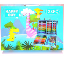 Set rechizite de pictat 128 obiecte in valiza albastru