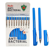 Ручка шариковая cиняя, ANTIBACTERIAL Montex