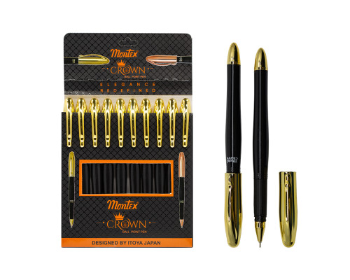 Ручка шариковая cиняя, CROWN Montex (10/1000/1200)