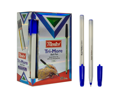 Pix cu bila Montex Trimore albastru (50/1000/2000) Pix cu bila Montex Trimore albastru (50/1000/2000)