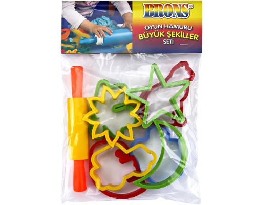 Набор форм для теста для лепки "Фигуры"+ 2 пластелина BR-474 (12/72)