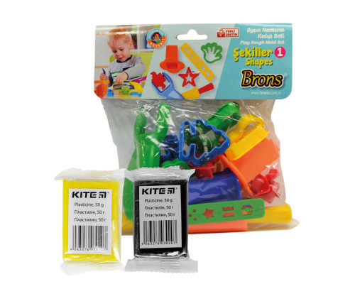 Set forme pentru aluat pentru modelare + 2 plasteline BR-471 (12/72)