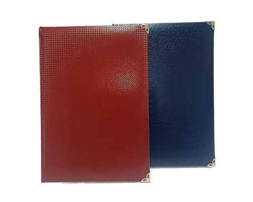 Carnet B5 (17x24), 144 foi matem., eco piele, colturi metalice, asorti Gingko 362 (56)