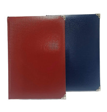 Carnet B5 (17x24), 144 foi matem., eco piele, colturi metalice, asorti Gingko 362 (56)