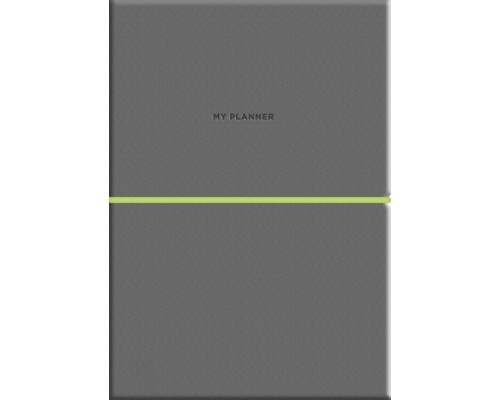 Agenda nedatata, A5, 208 pag., PU, coperta moale, gri, A5-7102 (12)