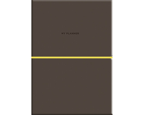 Agenda nedatata, A5, 208 pag., PU, coperta moale, maro, A5-7103 (12)