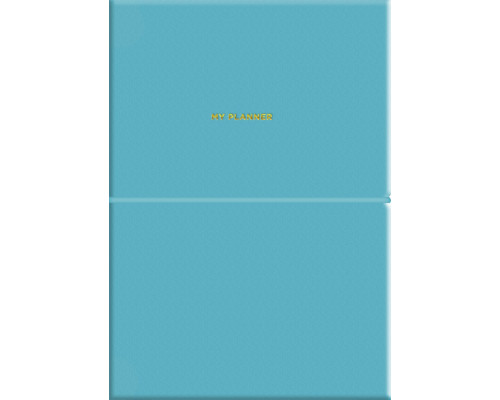 Agenda nedatata, A5, 208 pag., PU, coperta moale, azuriu, A5-7104 (12)