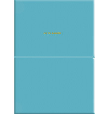 Agenda nedatata, A5, 208 pag., PU, coperta moale, azuriu, A5-7104 (12)