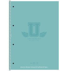 Caiet A4 80file, matematica, pe spira cu microperforare, Student, A4-080-6526K (4/40)