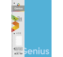 Тетрадь А4 80л. линия, на спирали, пластик. обл., Genius A4-080-6803L (4/40)