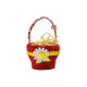 Пасхальная декоративная корзина 13см. цвета в ассортименте