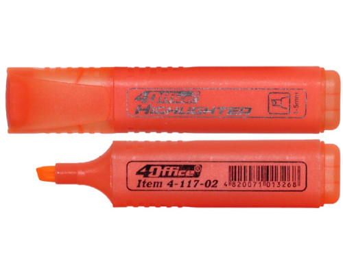 Marker text 1-5mm, oranj, 4-117-02, 4Office (12/1200) Marker text 1-5mm, oranj, 4-117-02, 4Office (12/1200)