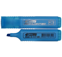 Текстмаркер 1-5мм, голубой, 4-117-05, 4Office (12/1200)