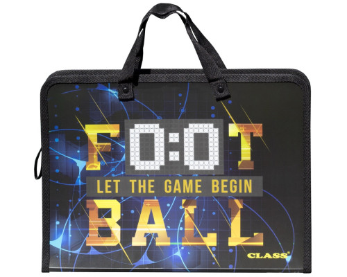 Папка c ручками "Football", PP, 600мкм, 350*255*45 мм, 5632-24C,CLASS