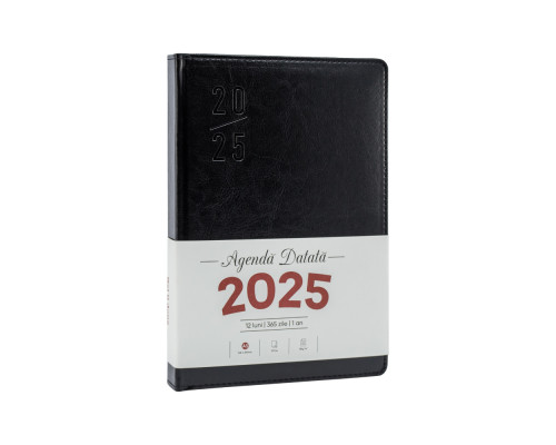 Agenda A5 datata 2025, Clasica, negru, *4393 (60)