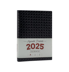 Agenda A5 datata 2025, Rombo, negru, coperta integrala *4478 (88)