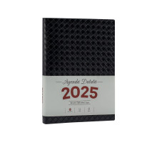 Ежедневник A5 датированный 2025, Rombo, черный, интегр. обложка *4478 (88)