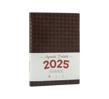 Agenda A5 datata 2025, Rombo, maro, coperta integrala *4485 (88)